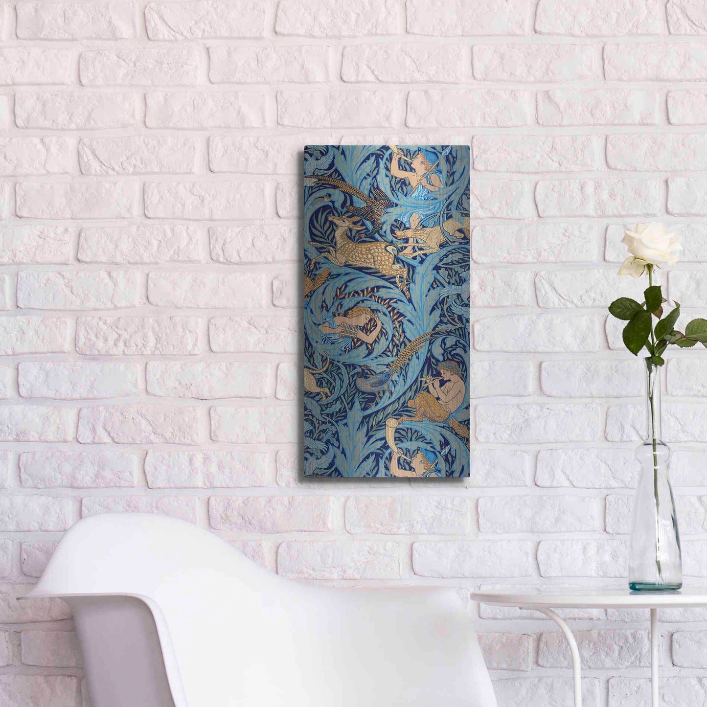 Luxe Metal Art 'Woodnotes' by Walter Crane, Metal Wall Art,12x24