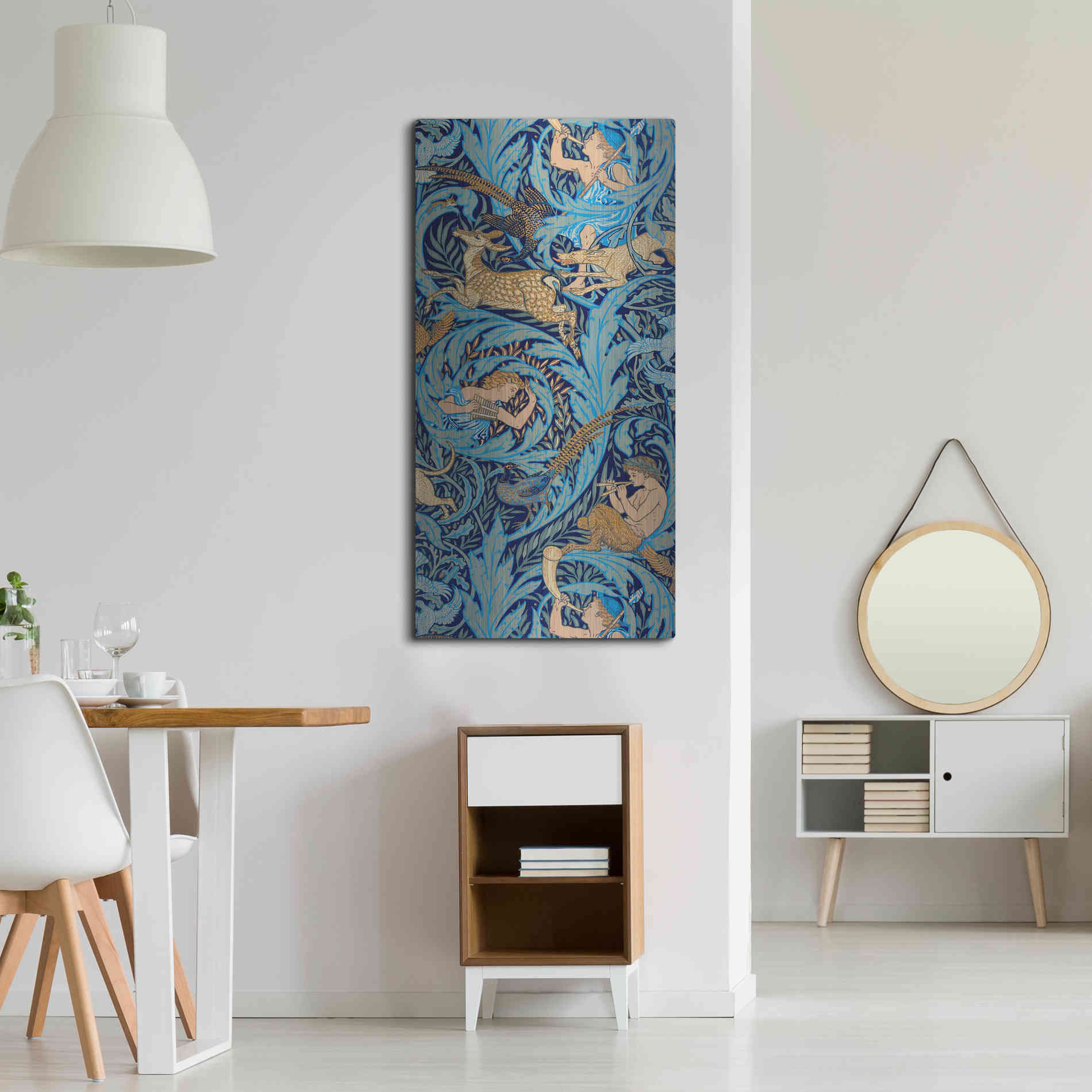 Luxe Metal Art 'Woodnotes' by Walter Crane, Metal Wall Art,24x48