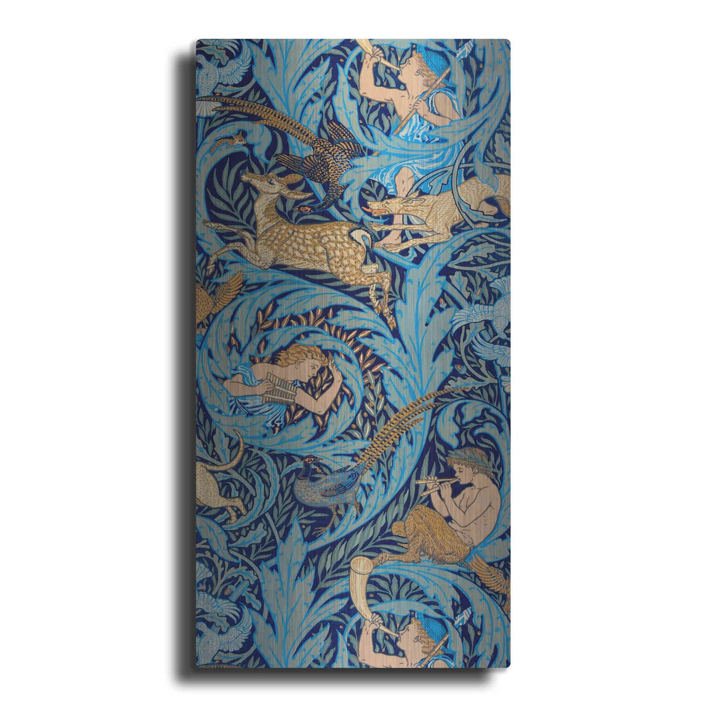 Luxe Metal Art 'Woodnotes' by Walter Crane, Metal Wall Art