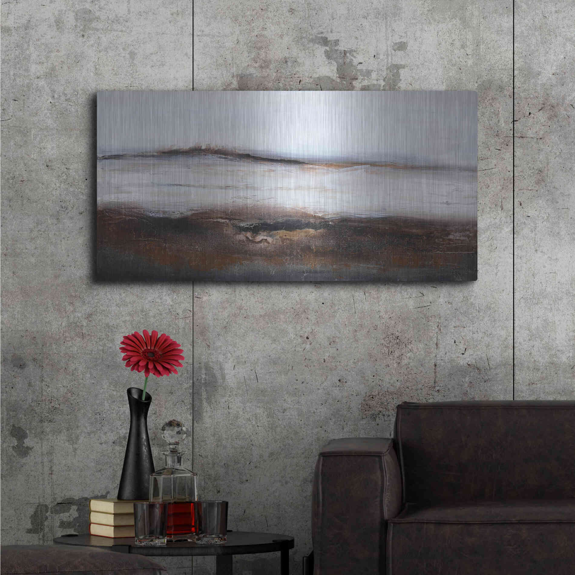 Luxe Metal Art 'Over and Out' by Design Fabrikken, Metal Wall Art,48x24