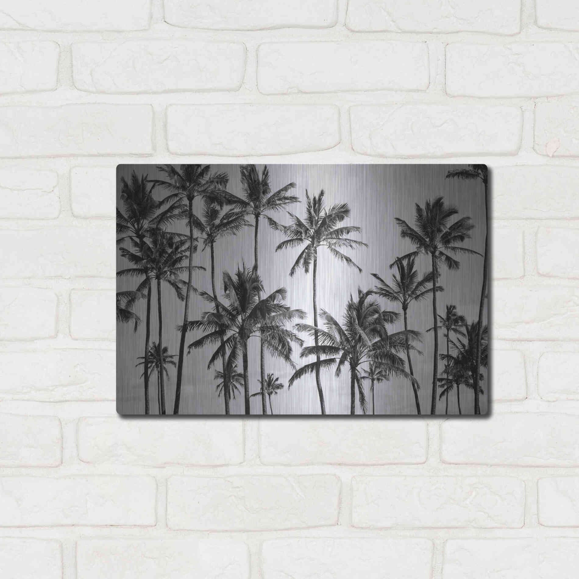 Luxe Metal Art 'Palm Heaven' by Design Fabrikken, Metal Wall Art,16x12