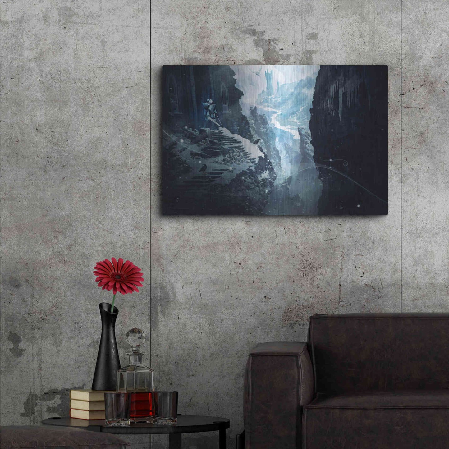 Luxe Metal Art 'Winter Ruins' by Jonathan Lam, Metal Wall Art,36x24