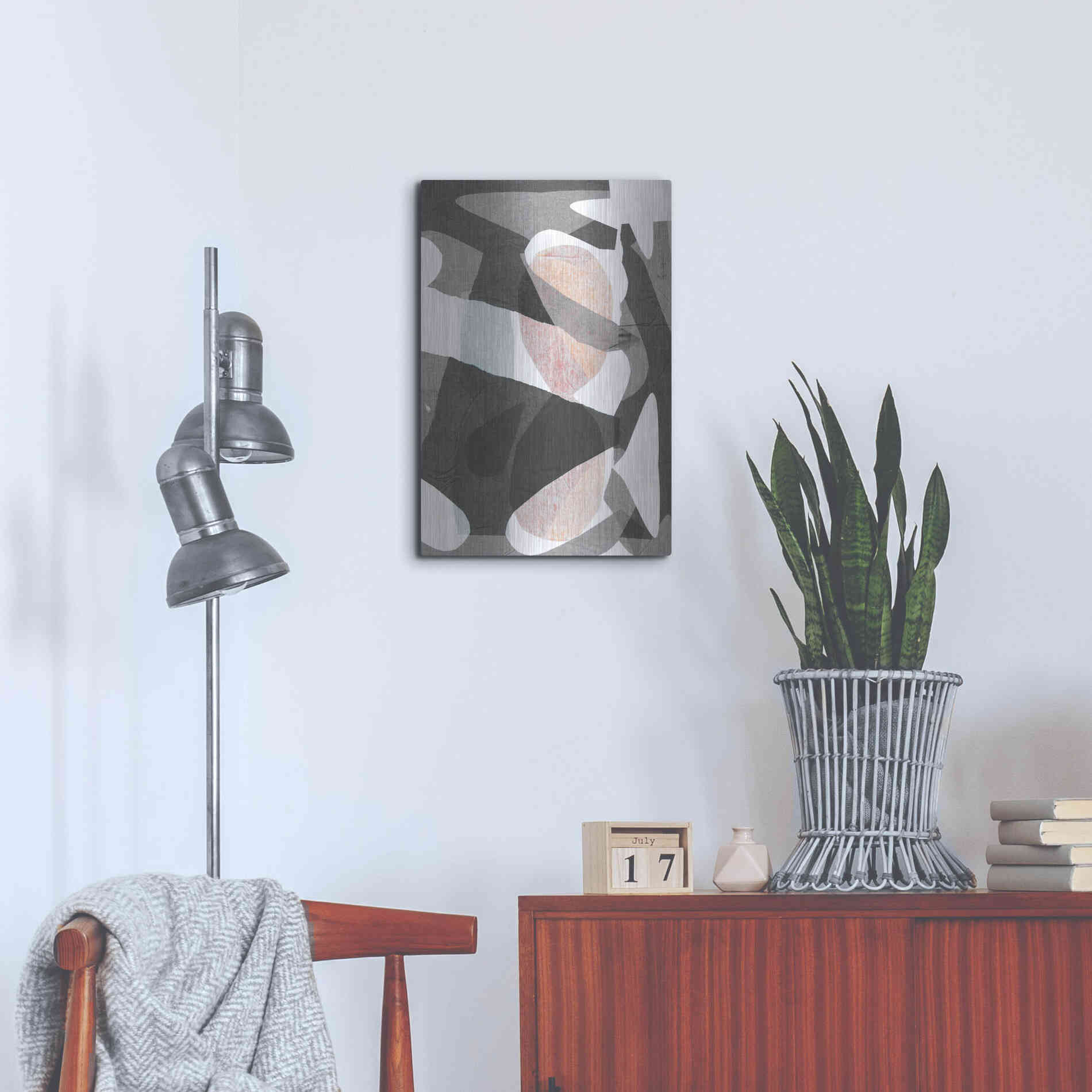 Luxe Metal Art 'Paper 2' by Design Fabrikken, Metal Wall Art,16x24
