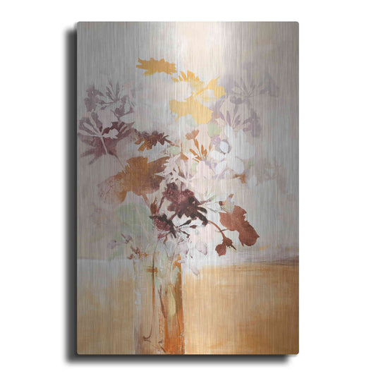 Luxe Metal Art 'Pastel Flower 1' by Design Fabrikken, Metal Wall Art