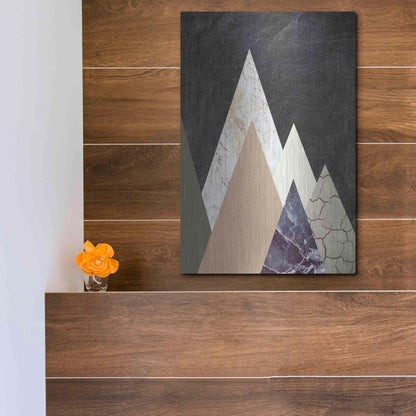 Luxe Metal Art 'Peaks 2' by Design Fabrikken, Metal Wall Art,12x16