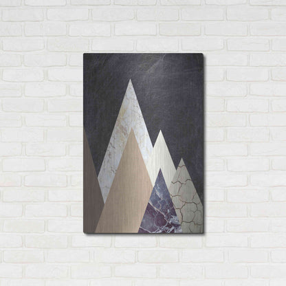 Luxe Metal Art 'Peaks 2' by Design Fabrikken, Metal Wall Art,24x36