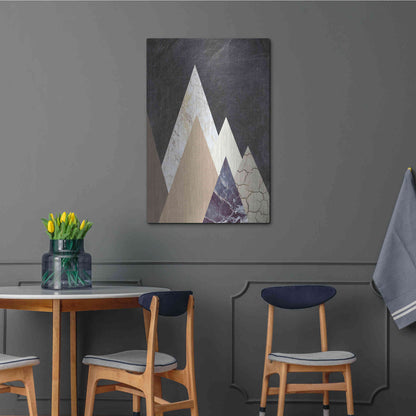 Luxe Metal Art 'Peaks 2' by Design Fabrikken, Metal Wall Art,24x36