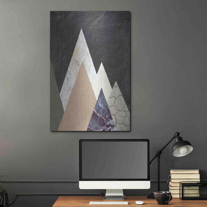 Luxe Metal Art 'Peaks 2' by Design Fabrikken, Metal Wall Art,24x36