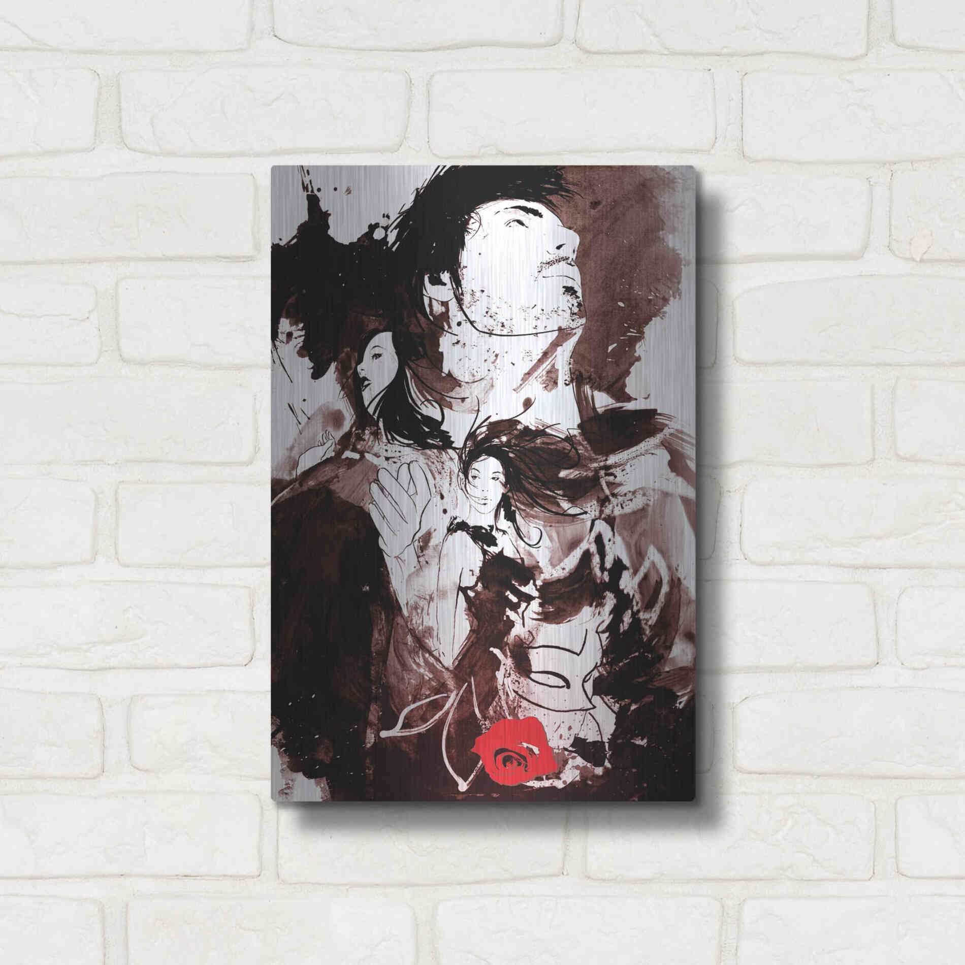 Luxe Metal Art 'Romance Revenge Revolution' by Jonathan Lam, Metal Wall Art,12x16