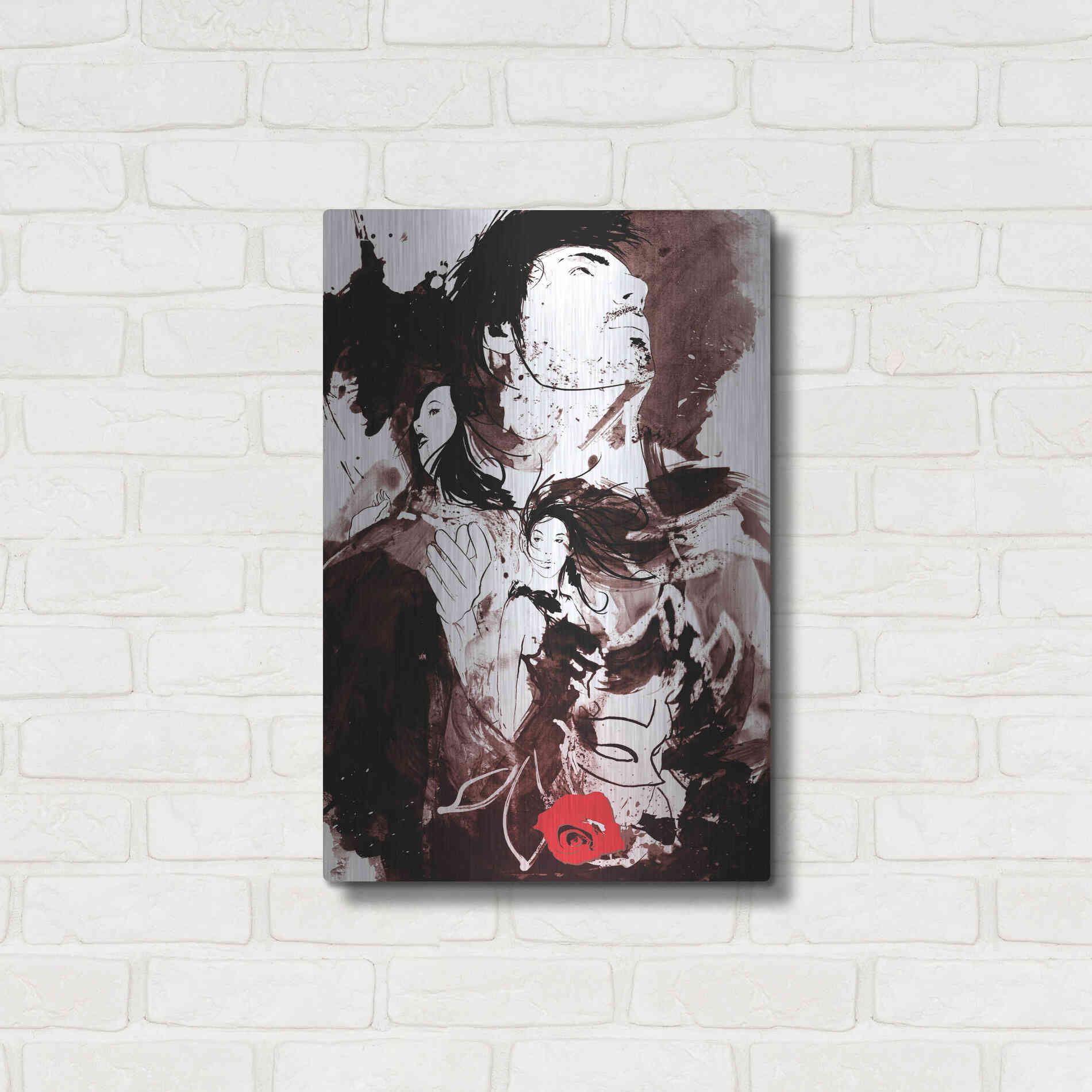 Luxe Metal Art 'Romance Revenge Revolution' by Jonathan Lam, Metal Wall Art,16x24