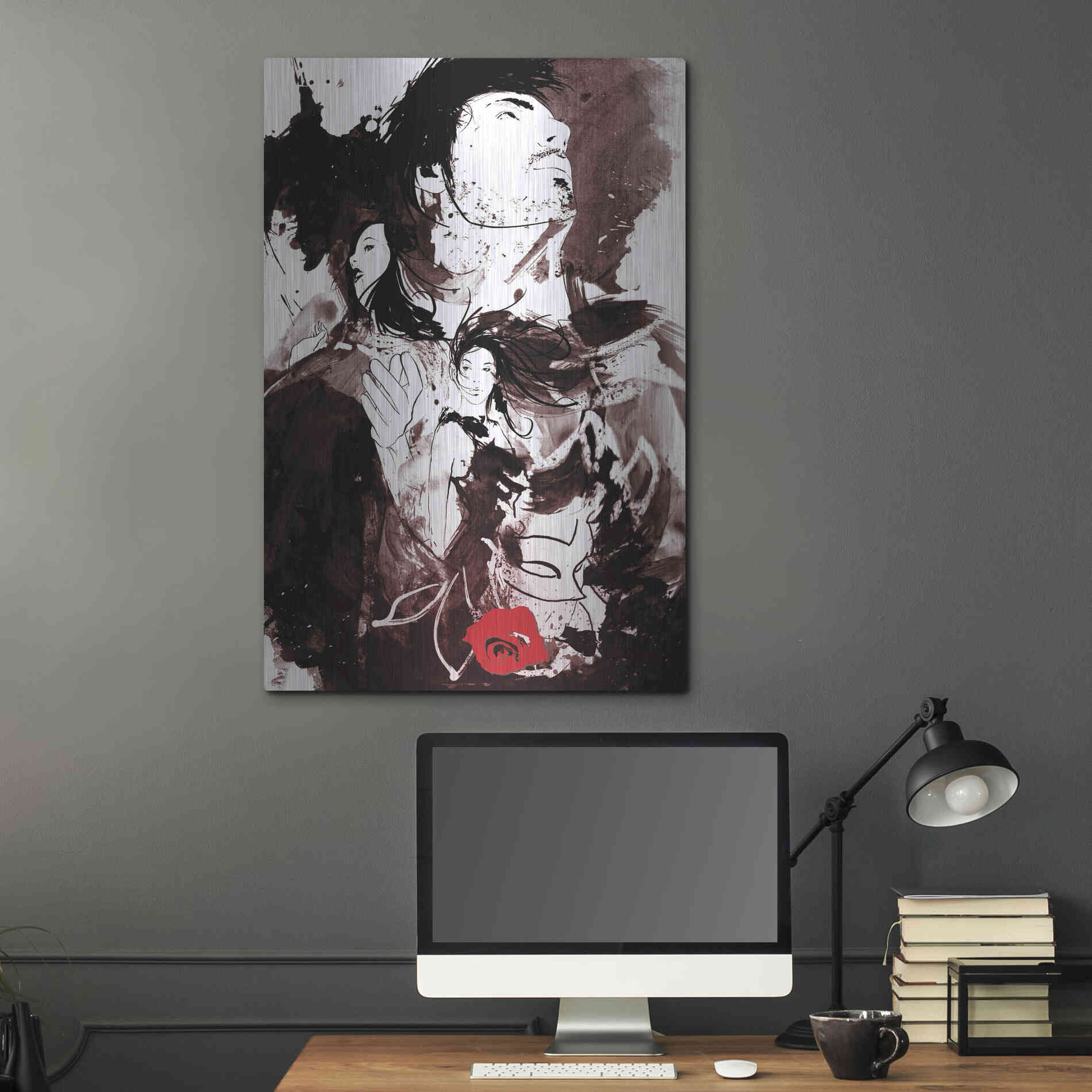 Luxe Metal Art 'Romance Revenge Revolution' by Jonathan Lam, Metal Wall Art,24x36