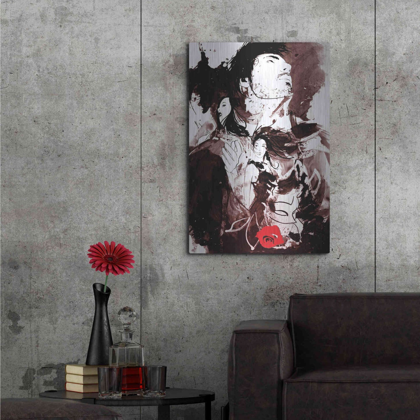 Luxe Metal Art 'Romance Revenge Revolution' by Jonathan Lam, Metal Wall Art,24x36