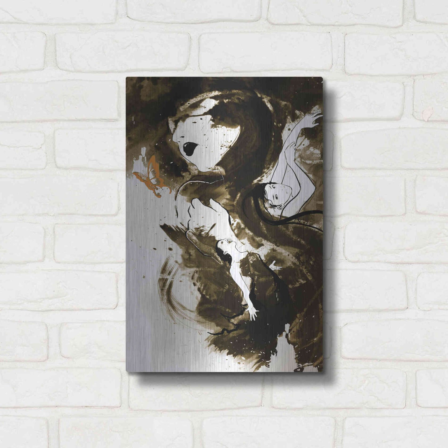 Luxe Metal Art 'Fury Fidelity Fate' by Jonathan Lam, Metal Wall Art,12x16