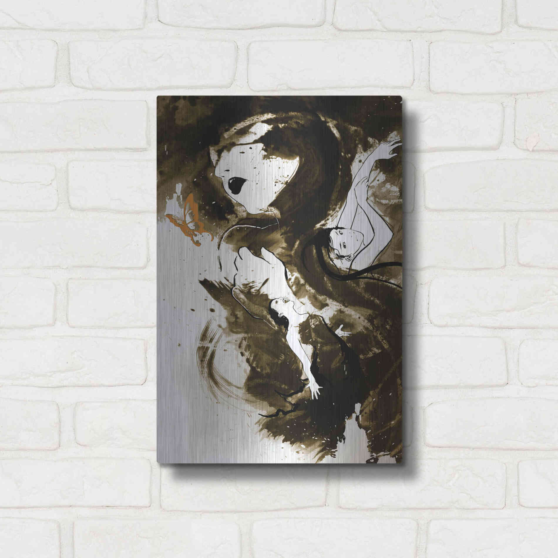 Luxe Metal Art 'Fury Fidelity Fate' by Jonathan Lam, Metal Wall Art,12x16