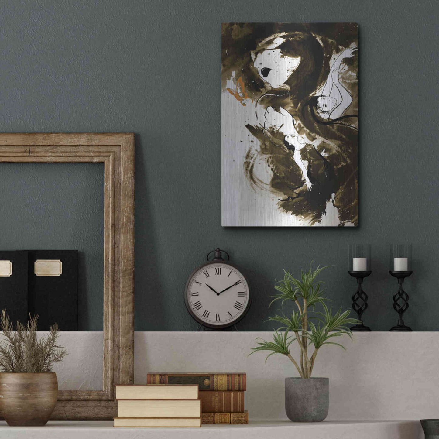 Luxe Metal Art 'Fury Fidelity Fate' by Jonathan Lam, Metal Wall Art,12x16