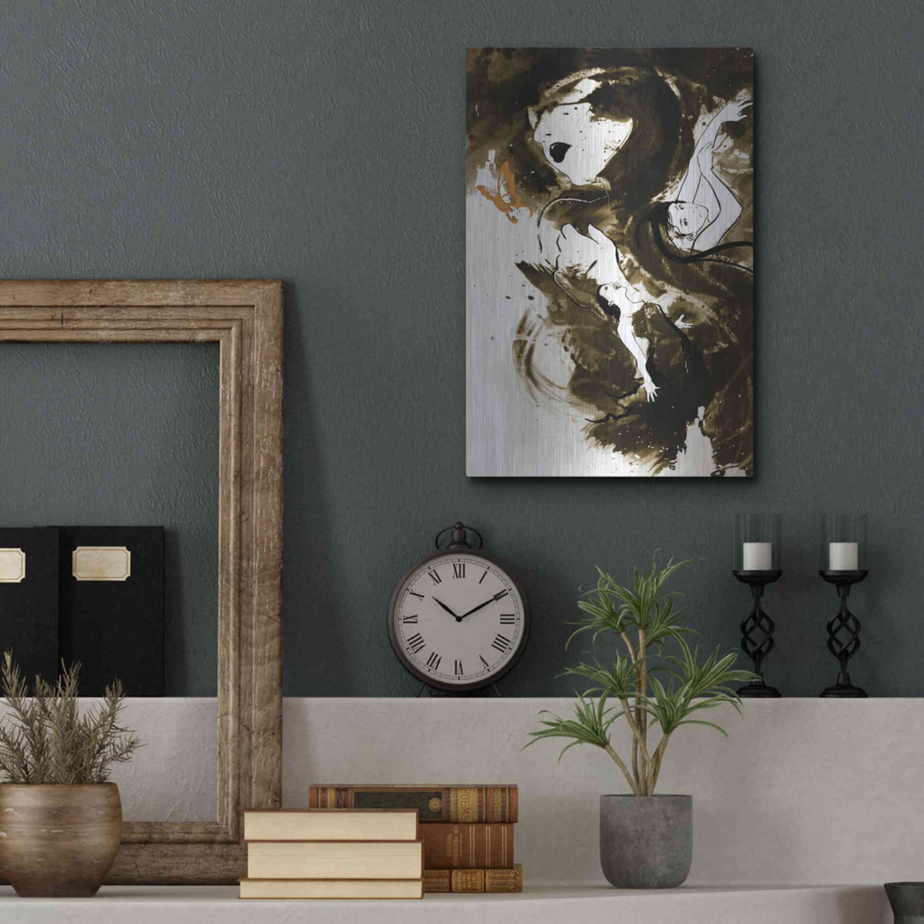 Luxe Metal Art 'Fury Fidelity Fate' by Jonathan Lam, Metal Wall Art,12x16