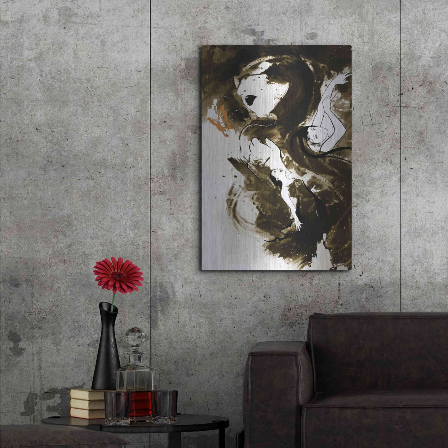 Luxe Metal Art 'Fury Fidelity Fate' by Jonathan Lam, Metal Wall Art,24x36