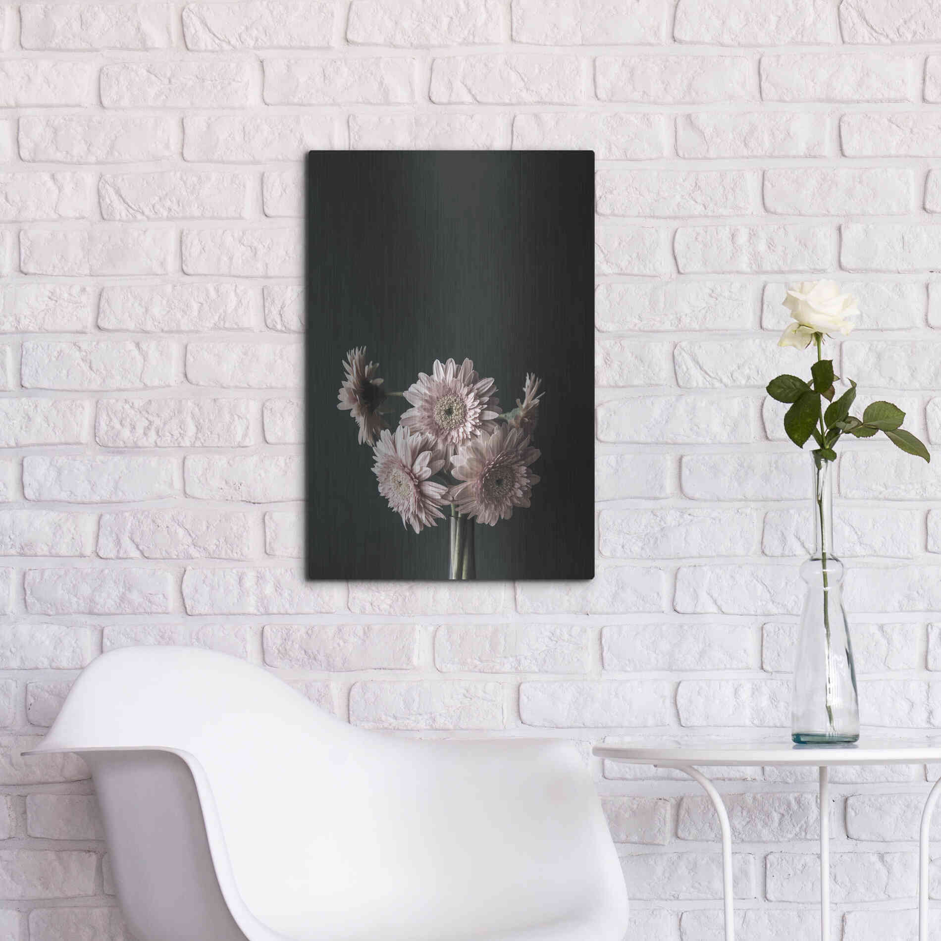 Luxe Metal Art 'Pink Black' by Design Fabrikken, Metal Wall Art,16x24