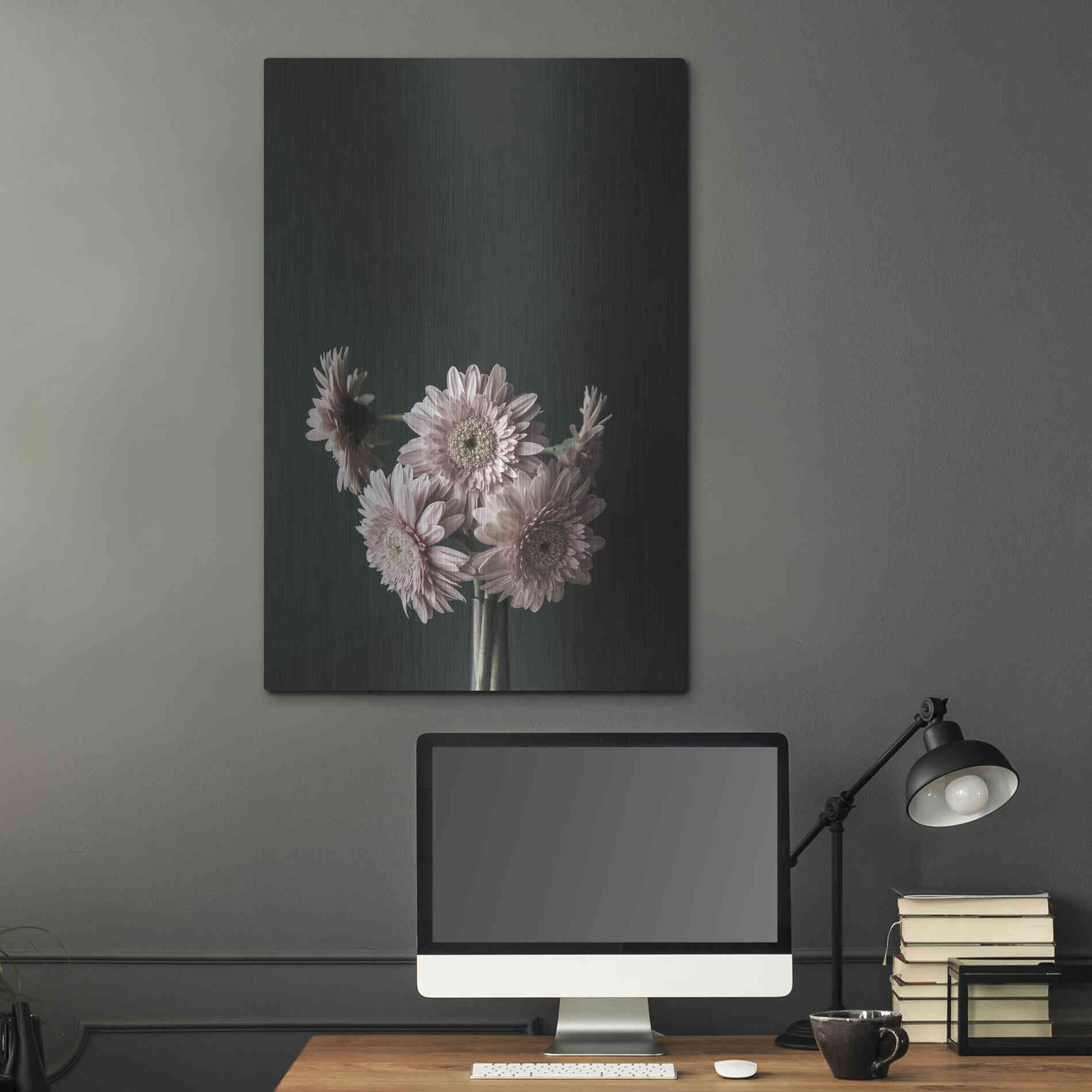 Luxe Metal Art 'Pink Black' by Design Fabrikken, Metal Wall Art,24x36