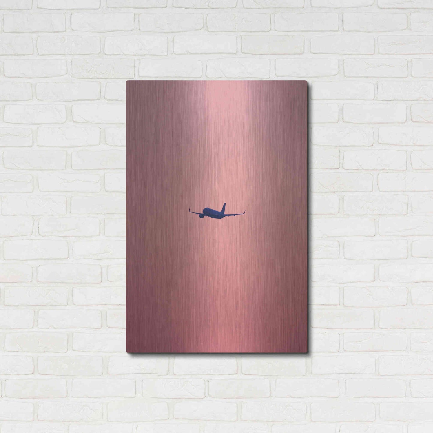 Luxe Metal Art 'Pink Flight' by Design Fabrikken, Metal Wall Art,24x36