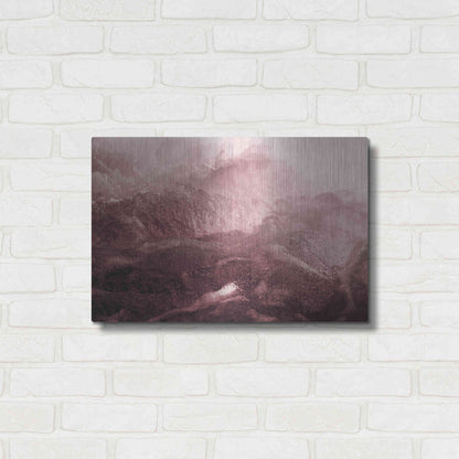 Luxe Metal Art 'Pink Motion' by Design Fabrikken, Metal Wall Art,24x16