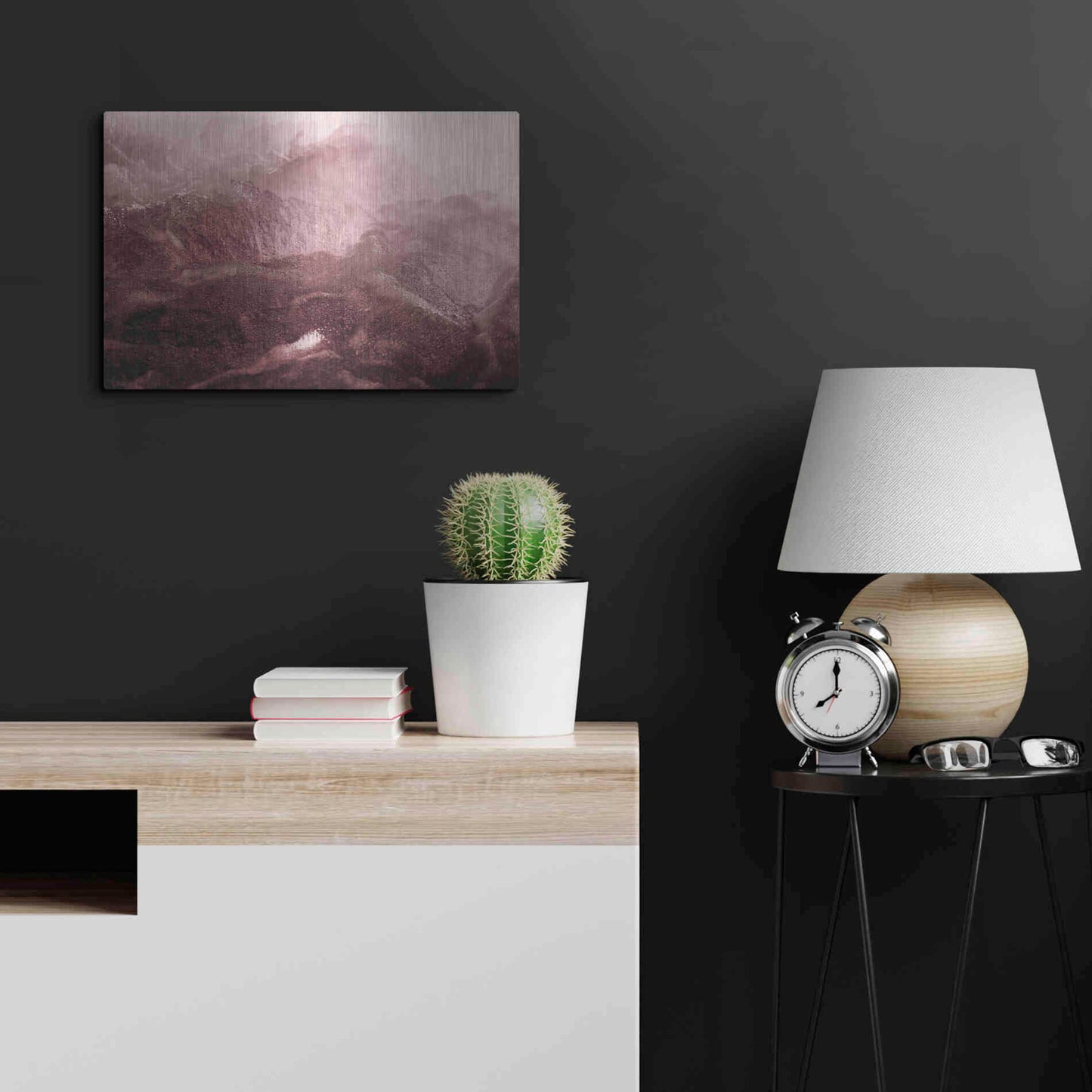 Luxe Metal Art 'Pink Motion' by Design Fabrikken, Metal Wall Art,24x16