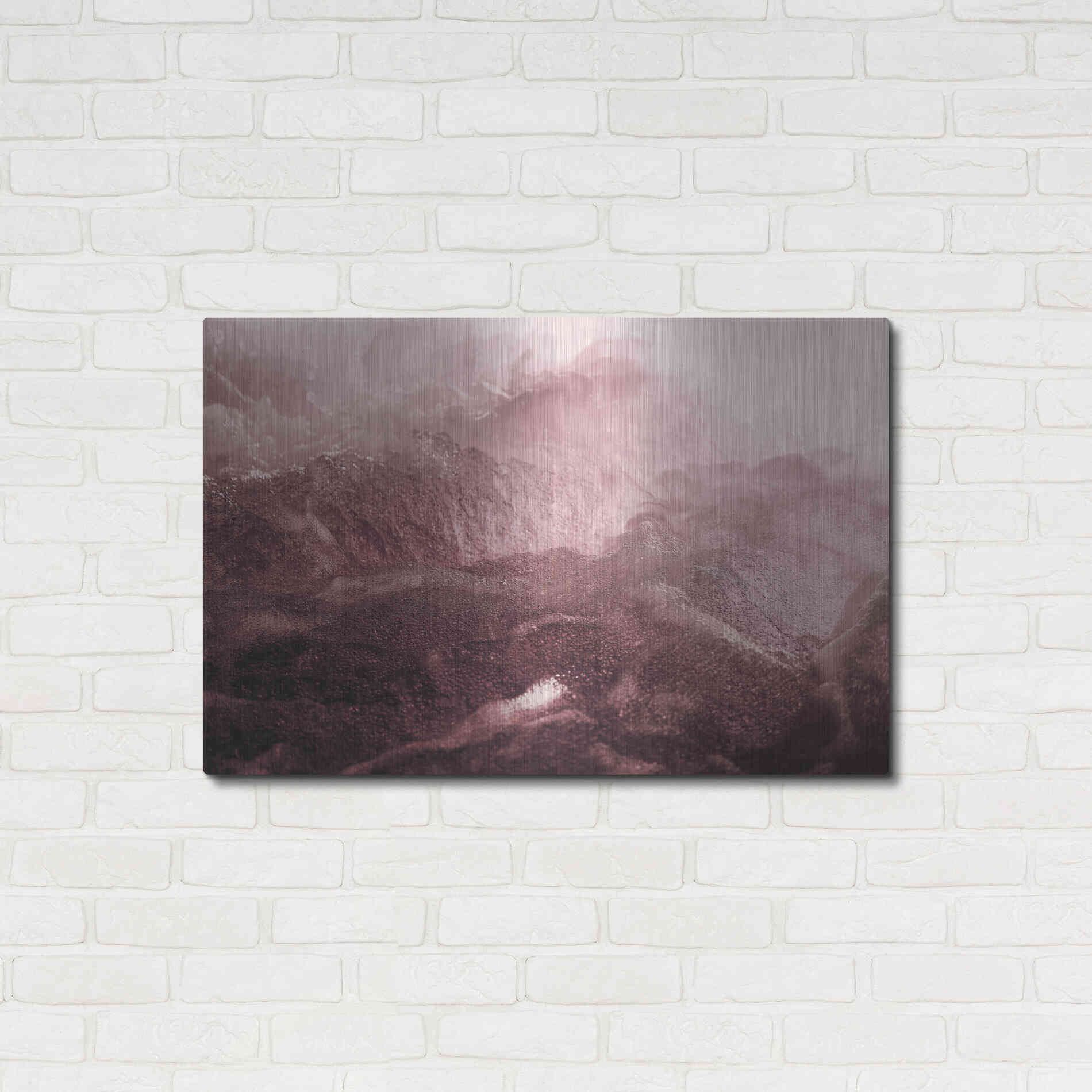 Luxe Metal Art 'Pink Motion' by Design Fabrikken, Metal Wall Art,36x24