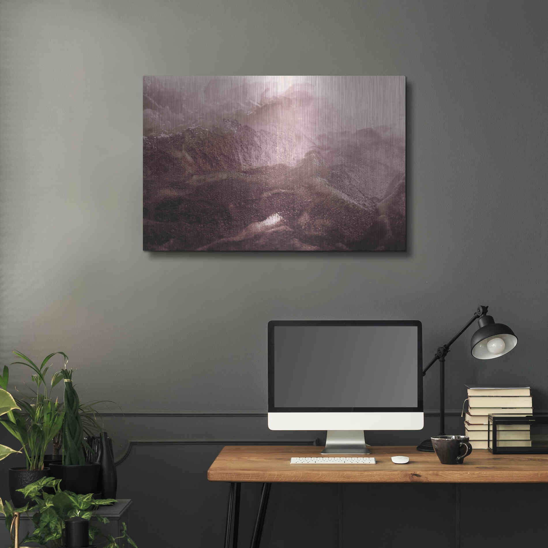 Luxe Metal Art 'Pink Motion' by Design Fabrikken, Metal Wall Art,36x24