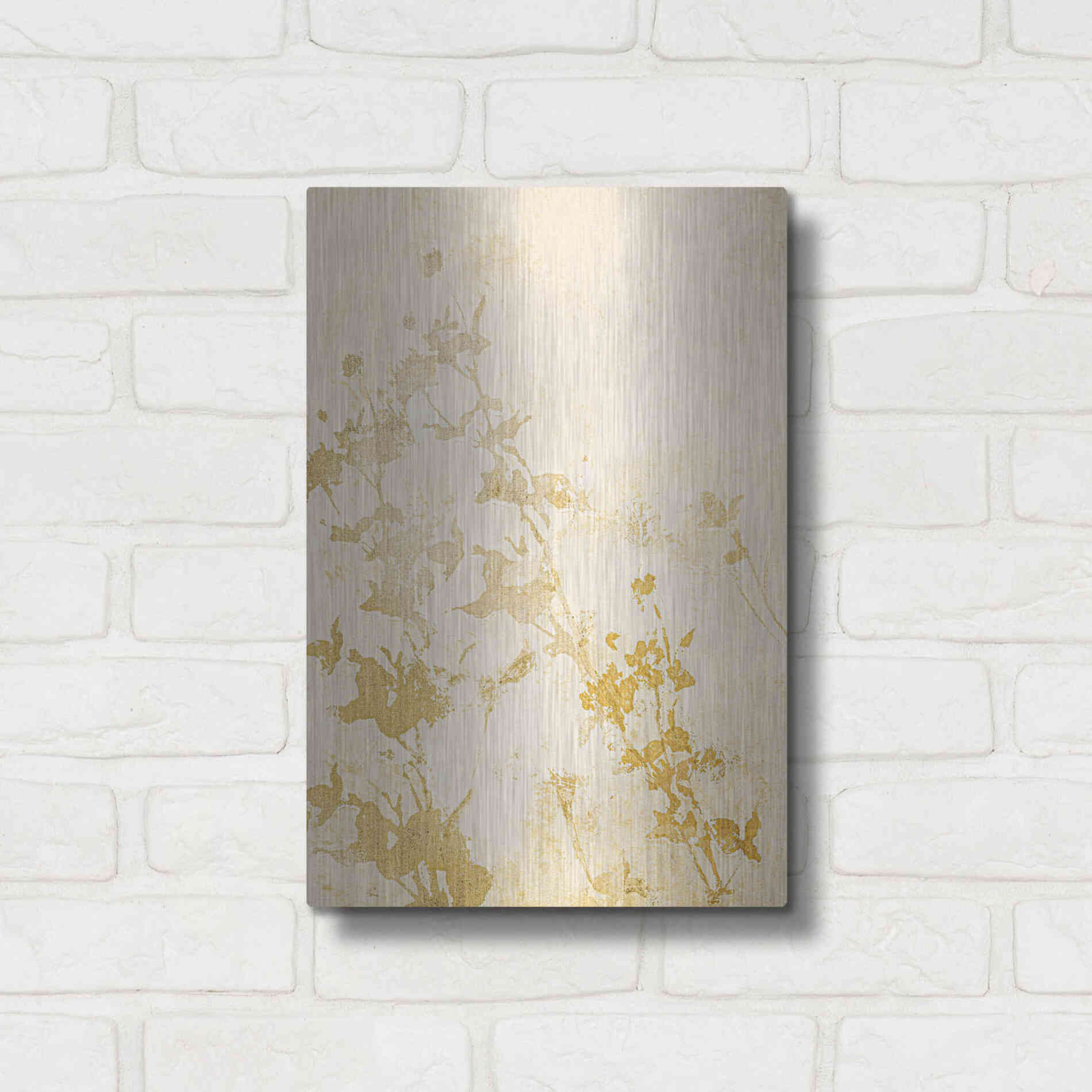 Luxe Metal Art 'Pure Nature 1' by Design Fabrikken, Metal Wall Art,12x16