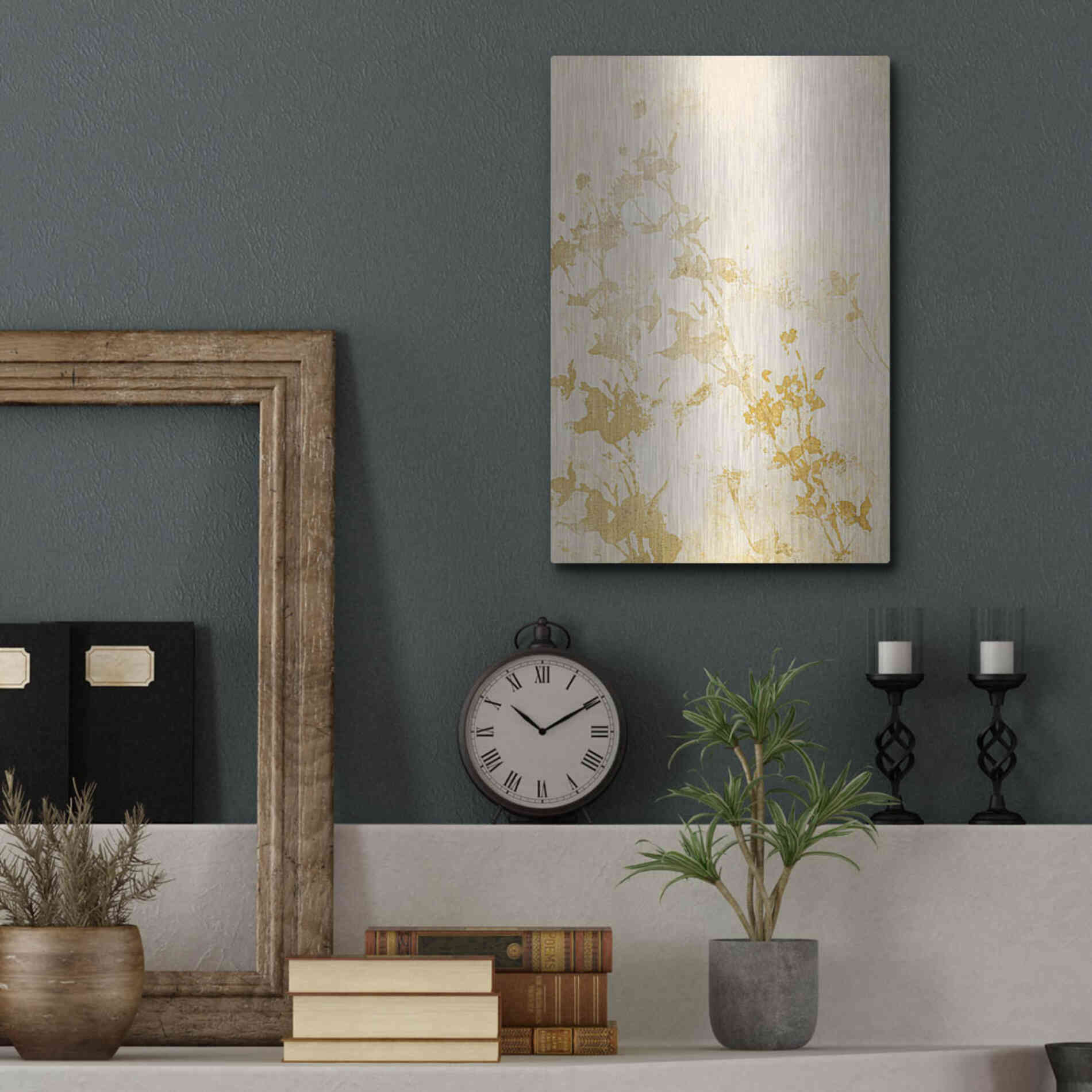 Luxe Metal Art 'Pure Nature 1' by Design Fabrikken, Metal Wall Art,12x16