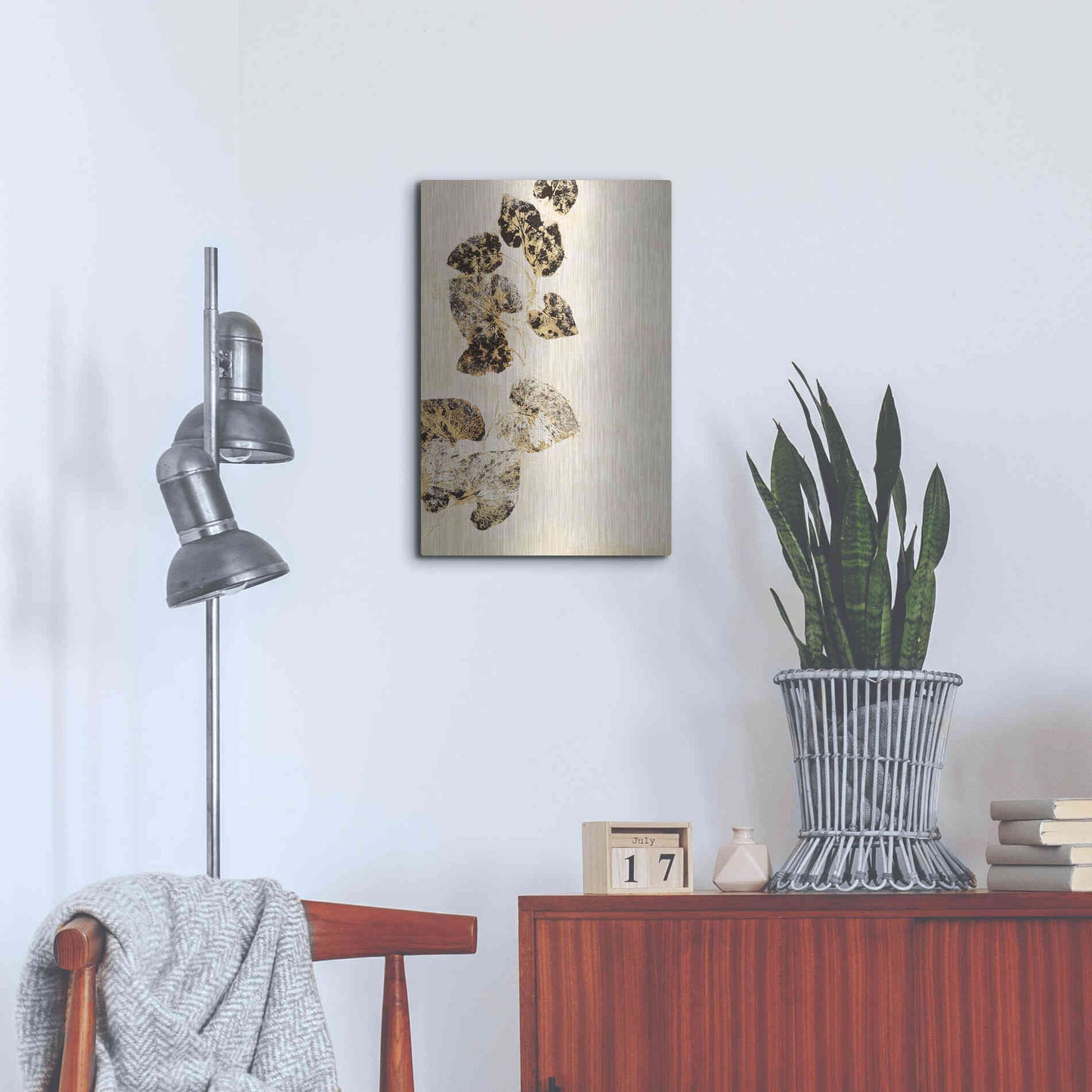 Luxe Metal Art 'Pure Nature 2' by Design Fabrikken, Metal Wall Art,16x24