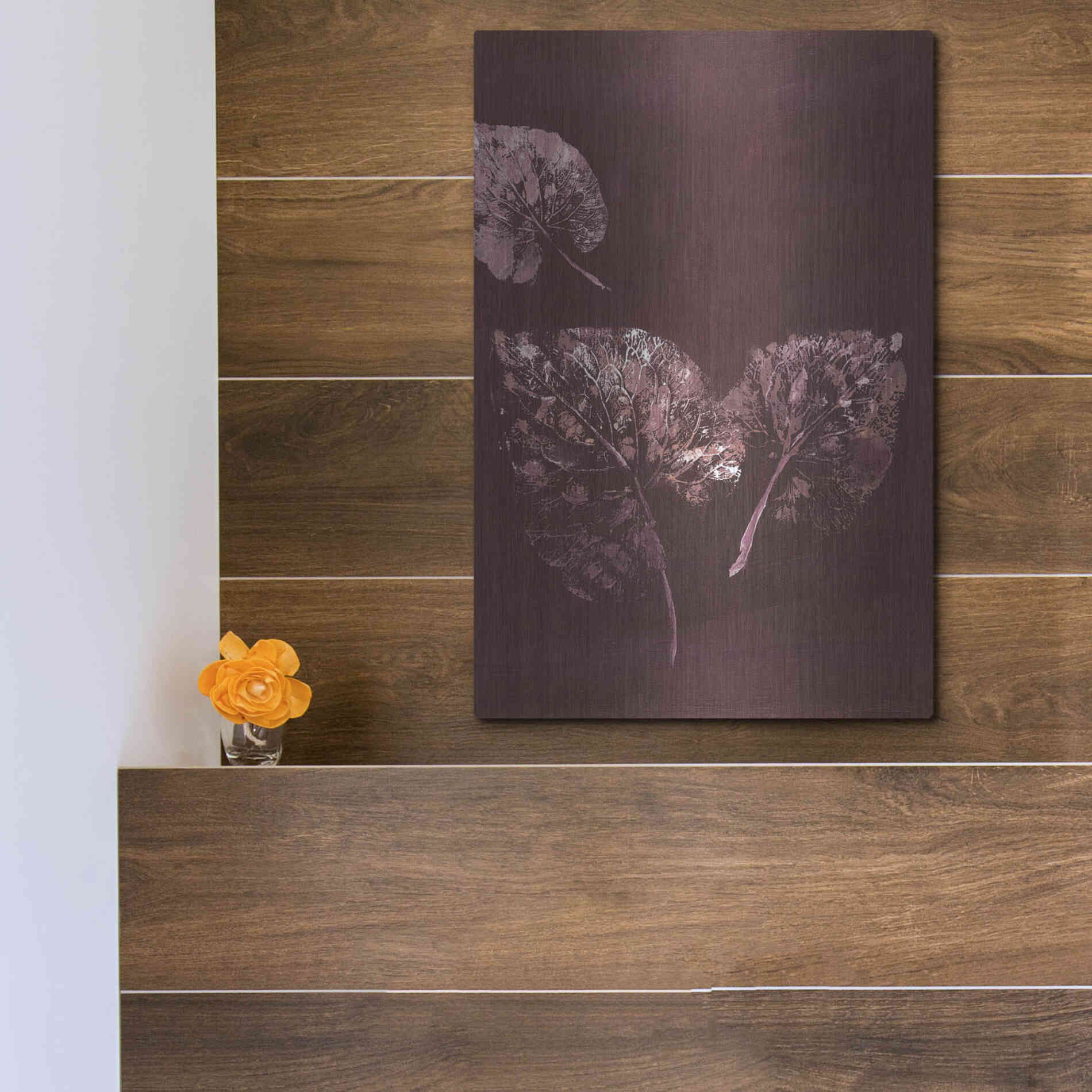 Luxe Metal Art 'Pure Nature 5' by Design Fabrikken, Metal Wall Art,12x16