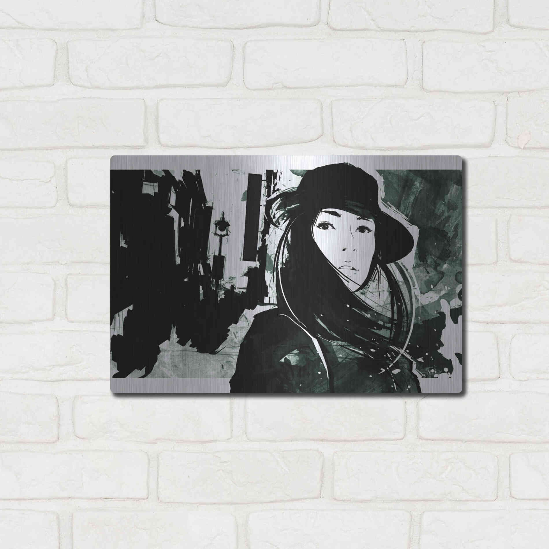 Luxe Metal Art 'Unmasked 1' by Jonathan Lam, Metal Wall Art,16x12