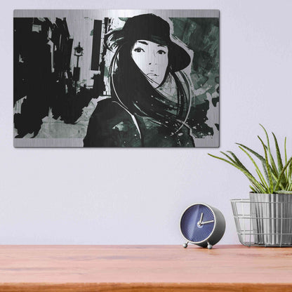 Luxe Metal Art 'Unmasked 1' by Jonathan Lam, Metal Wall Art,16x12