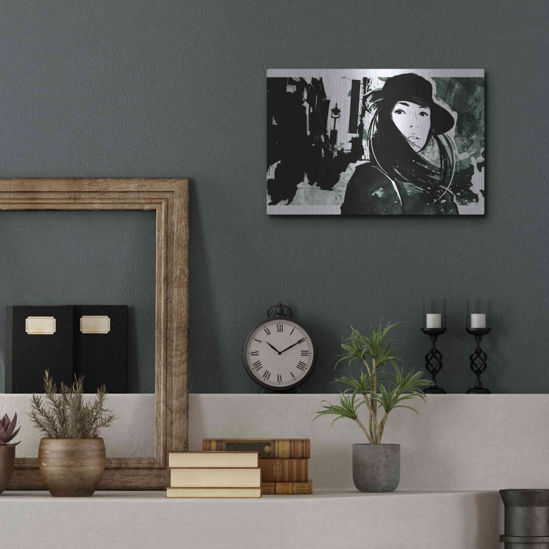 Luxe Metal Art 'Unmasked 1' by Jonathan Lam, Metal Wall Art,16x12