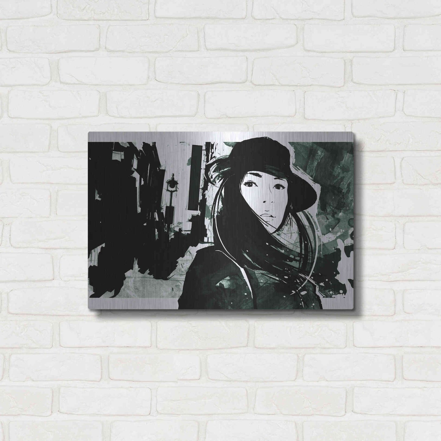 Luxe Metal Art 'Unmasked 1' by Jonathan Lam, Metal Wall Art,24x16