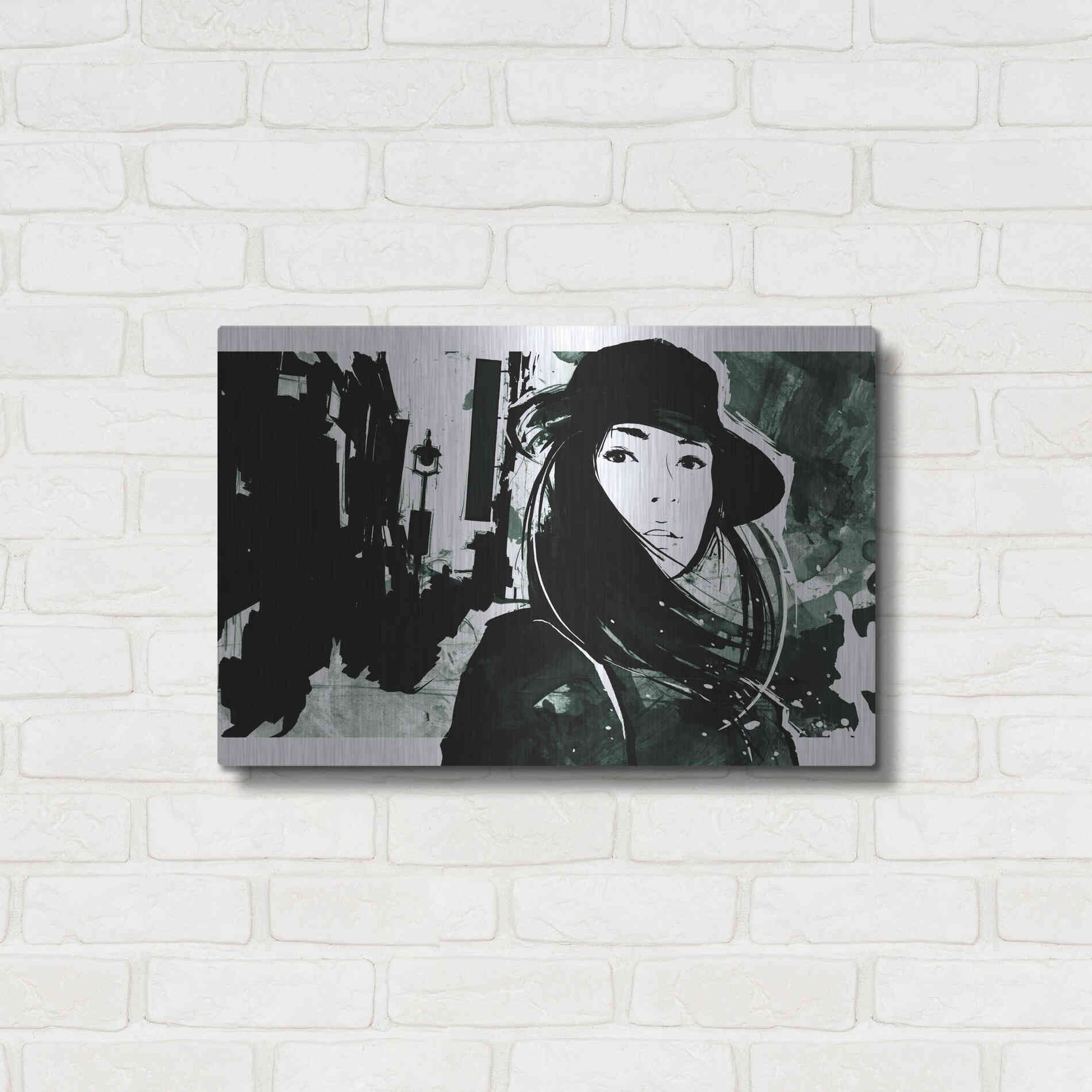 Luxe Metal Art 'Unmasked 1' by Jonathan Lam, Metal Wall Art,24x16