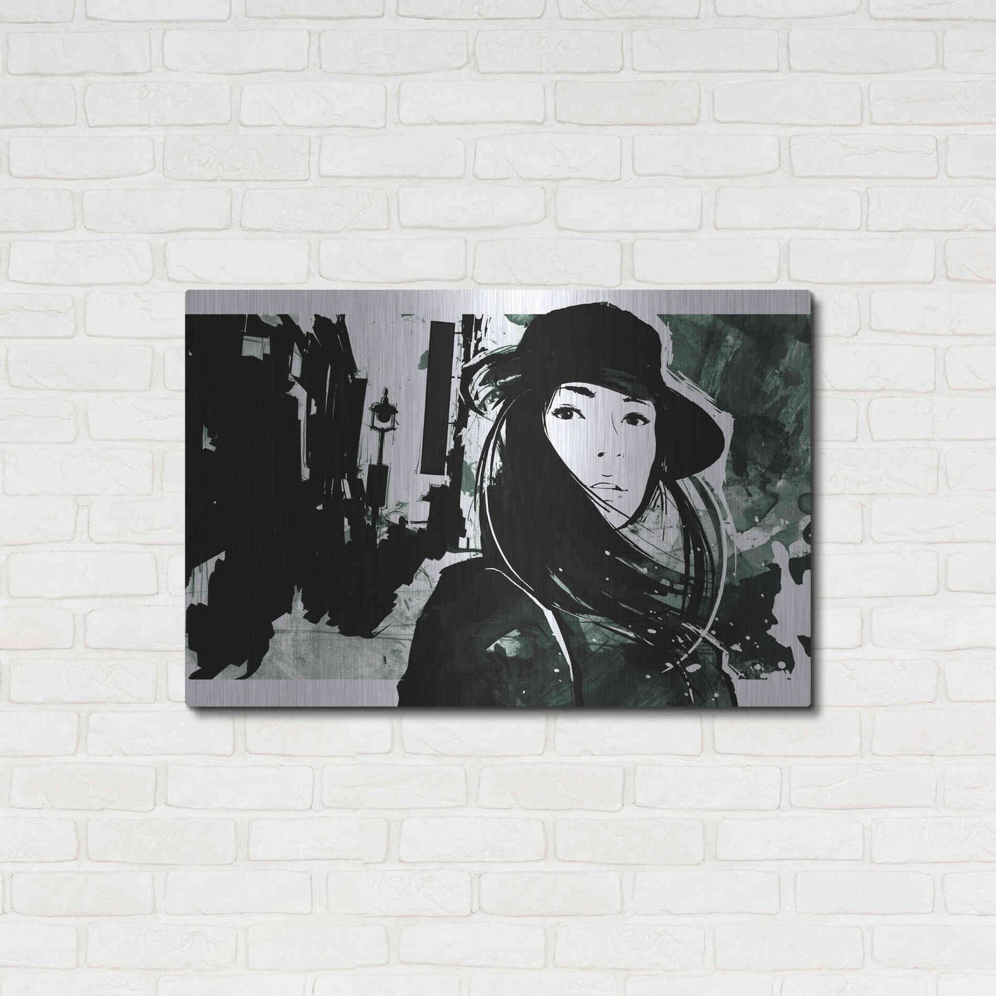 Luxe Metal Art 'Unmasked 1' by Jonathan Lam, Metal Wall Art,36x24