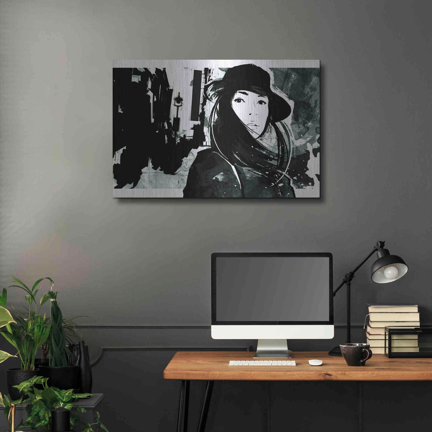 Luxe Metal Art 'Unmasked 1' by Jonathan Lam, Metal Wall Art,36x24