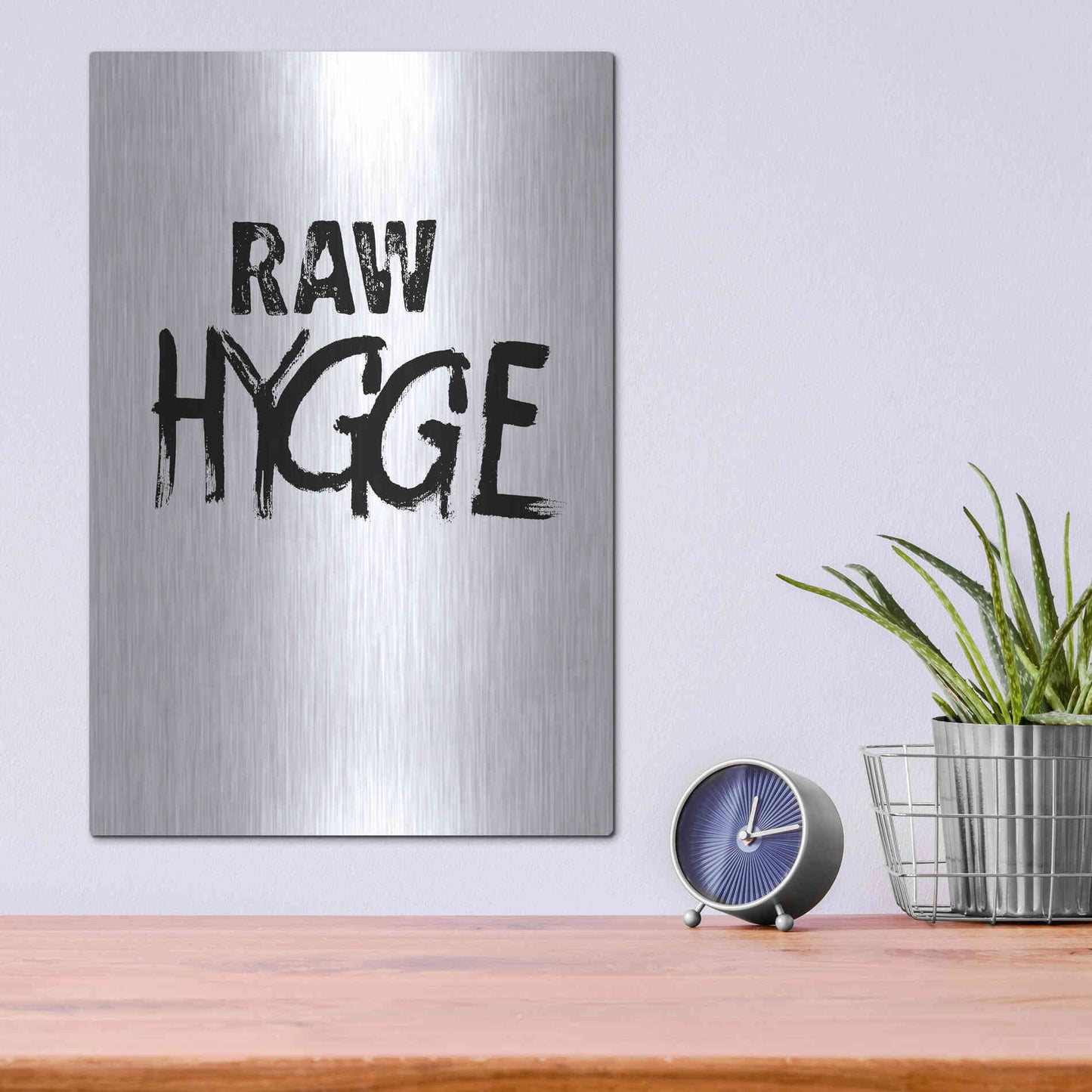 Luxe Metal Art 'Raw Hygge' by Design Fabrikken, Metal Wall Art,12x16