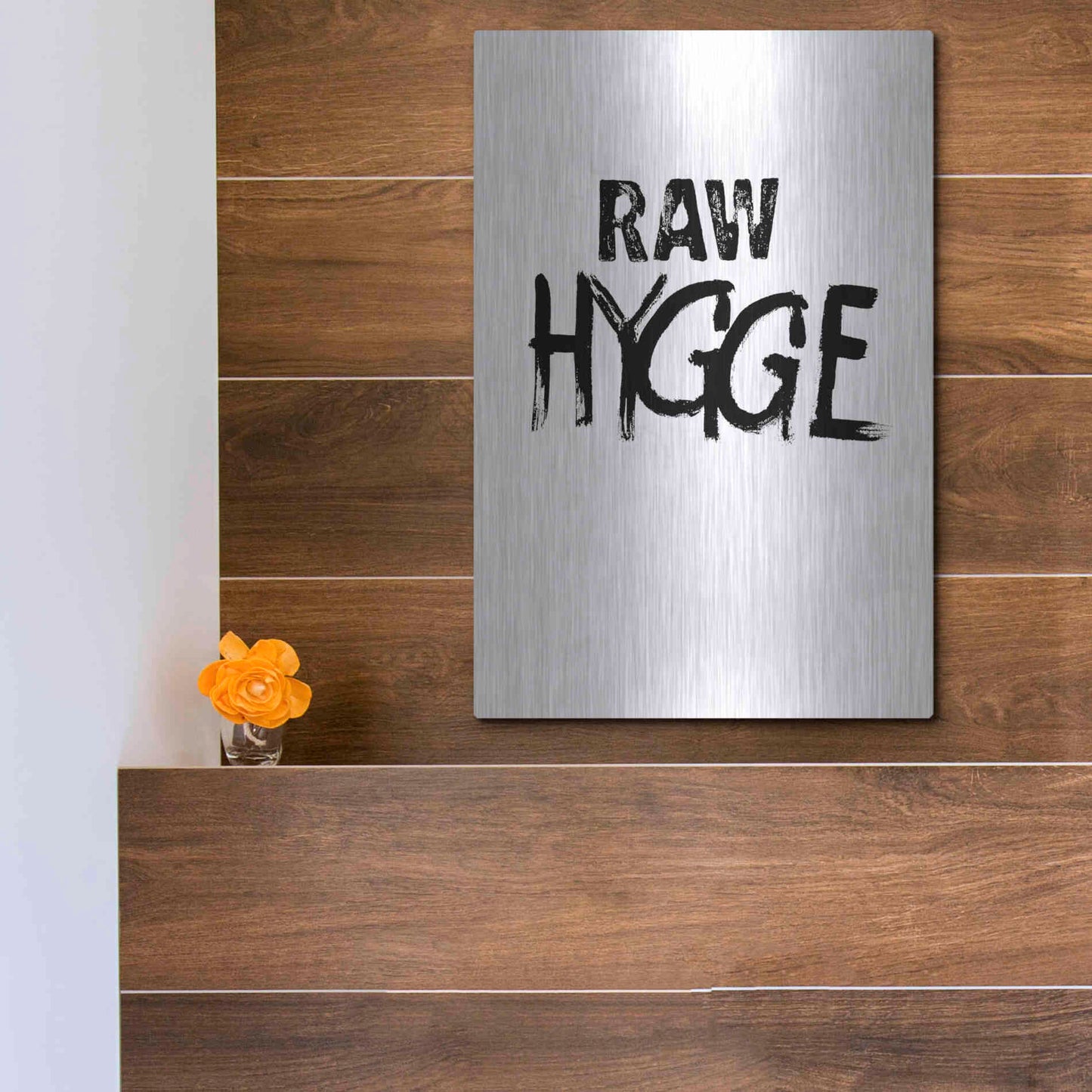 Luxe Metal Art 'Raw Hygge' by Design Fabrikken, Metal Wall Art,12x16
