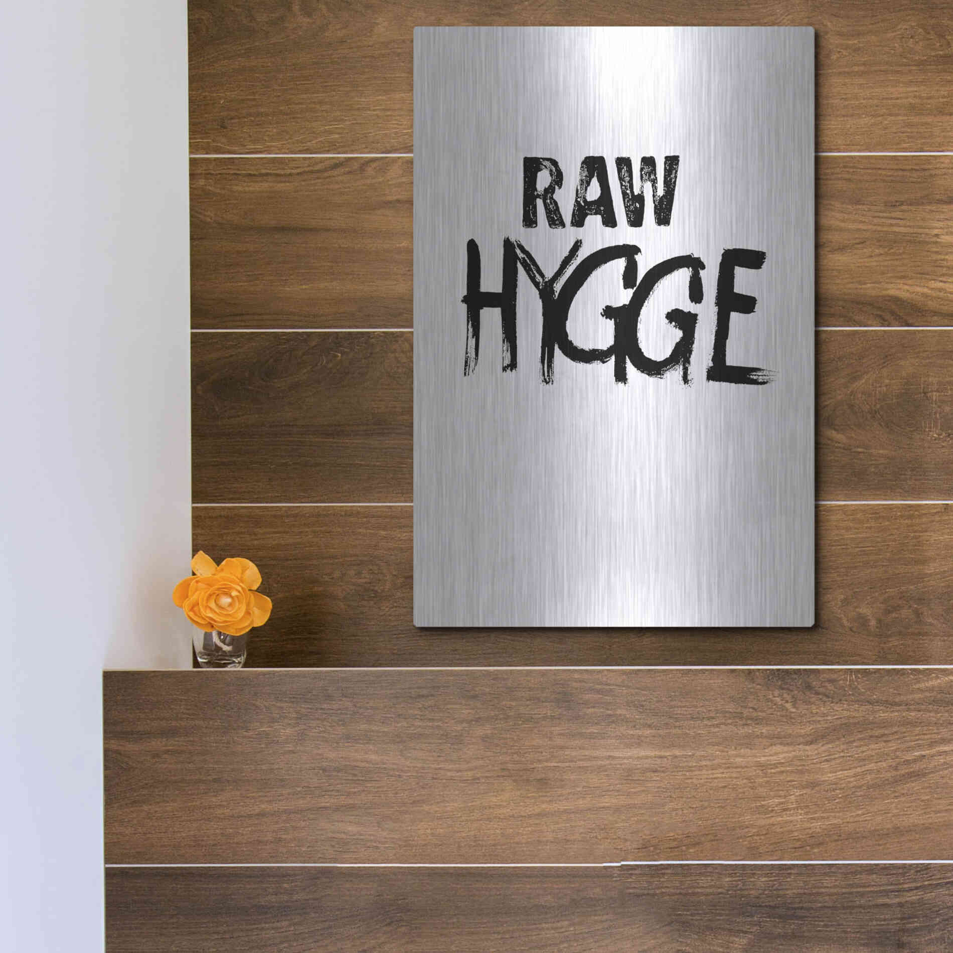 Luxe Metal Art 'Raw Hygge' by Design Fabrikken, Metal Wall Art,12x16