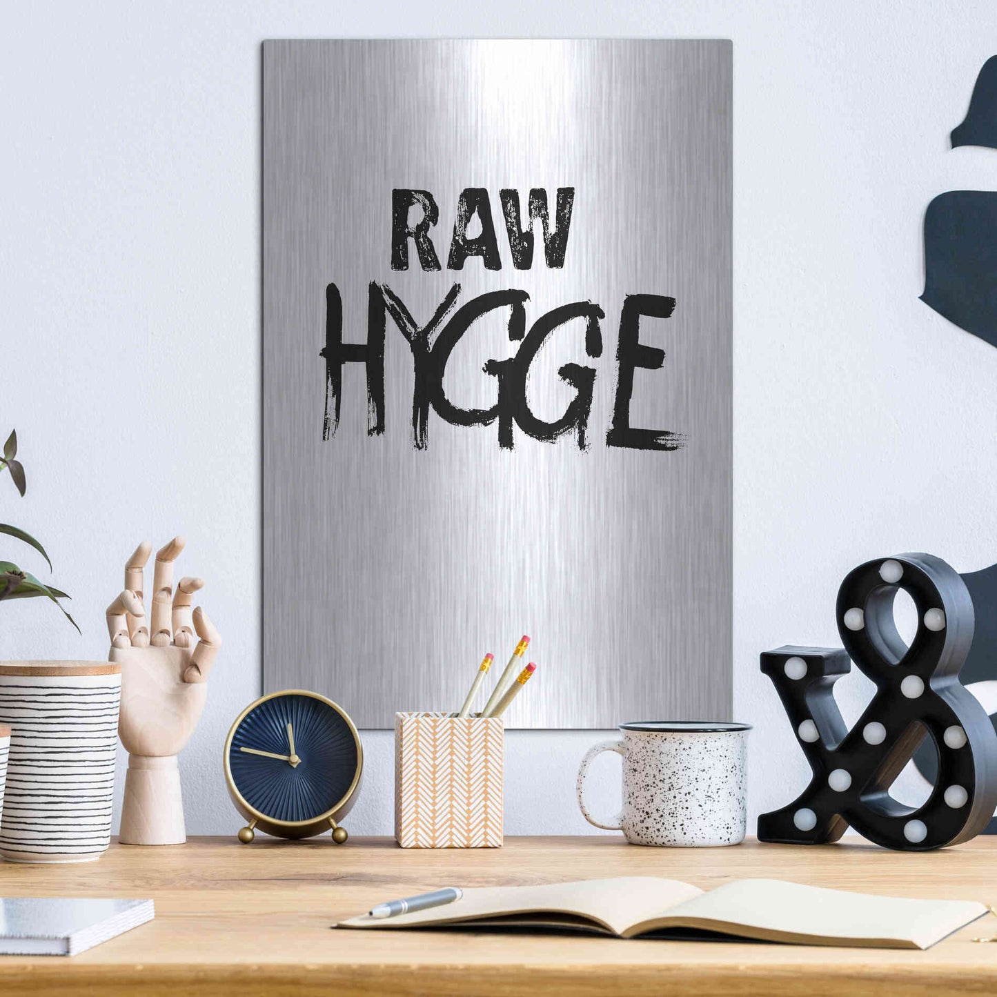 Luxe Metal Art 'Raw Hygge' by Design Fabrikken, Metal Wall Art,12x16