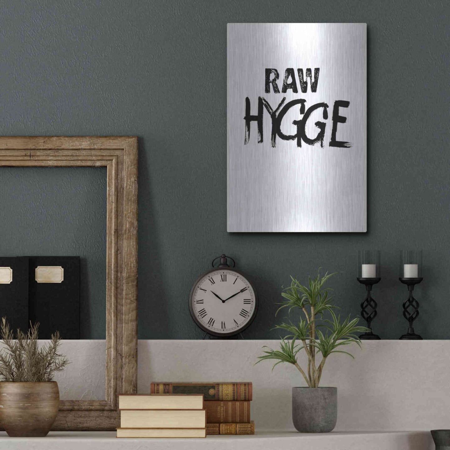 Luxe Metal Art 'Raw Hygge' by Design Fabrikken, Metal Wall Art,12x16