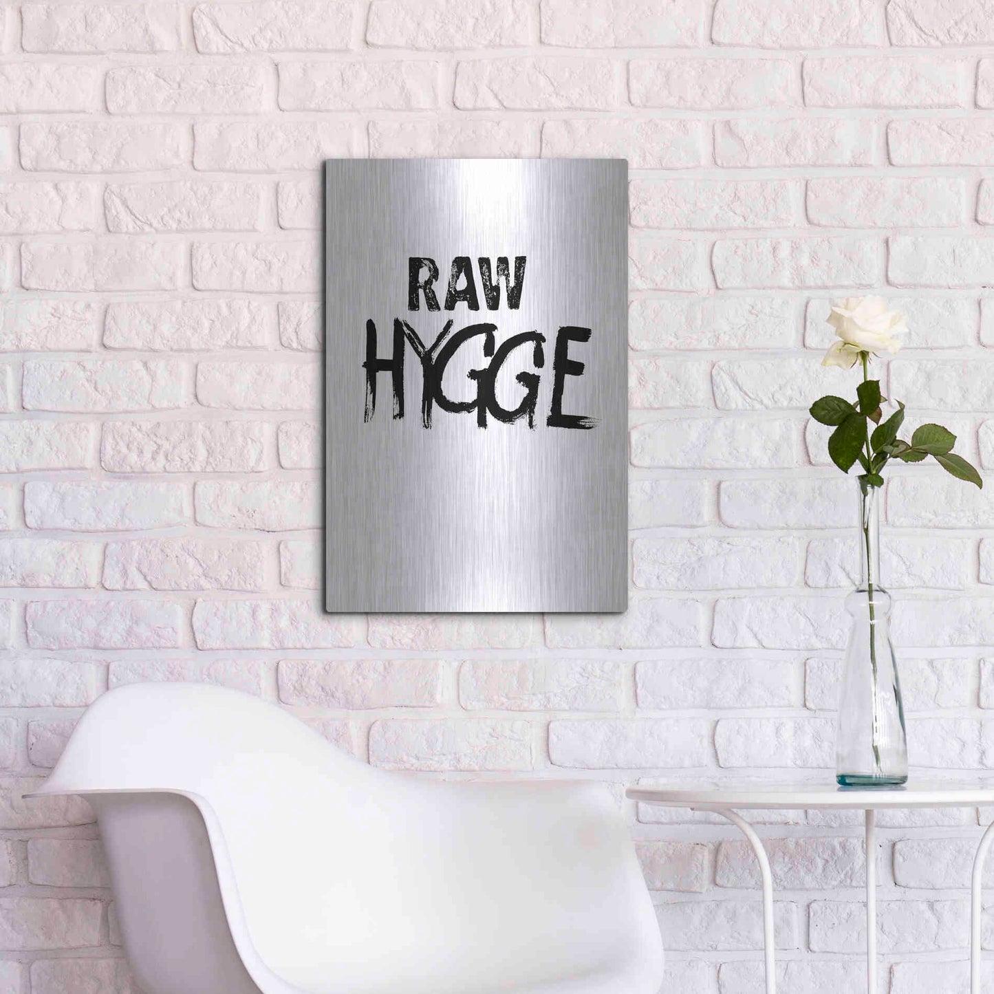 Luxe Metal Art 'Raw Hygge' by Design Fabrikken, Metal Wall Art,16x24