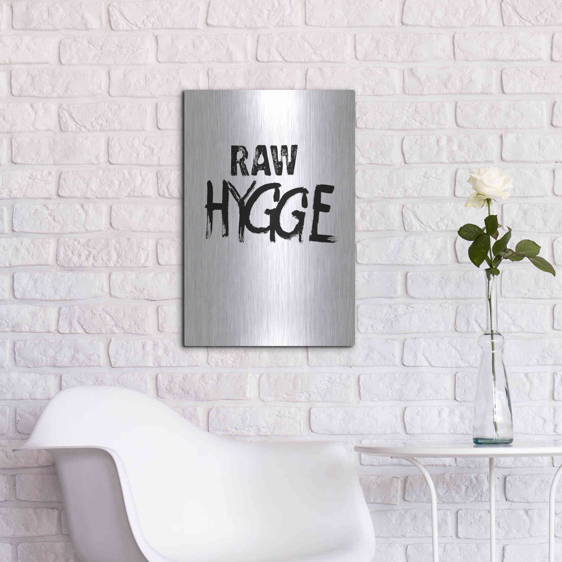 Luxe Metal Art 'Raw Hygge' by Design Fabrikken, Metal Wall Art,16x24
