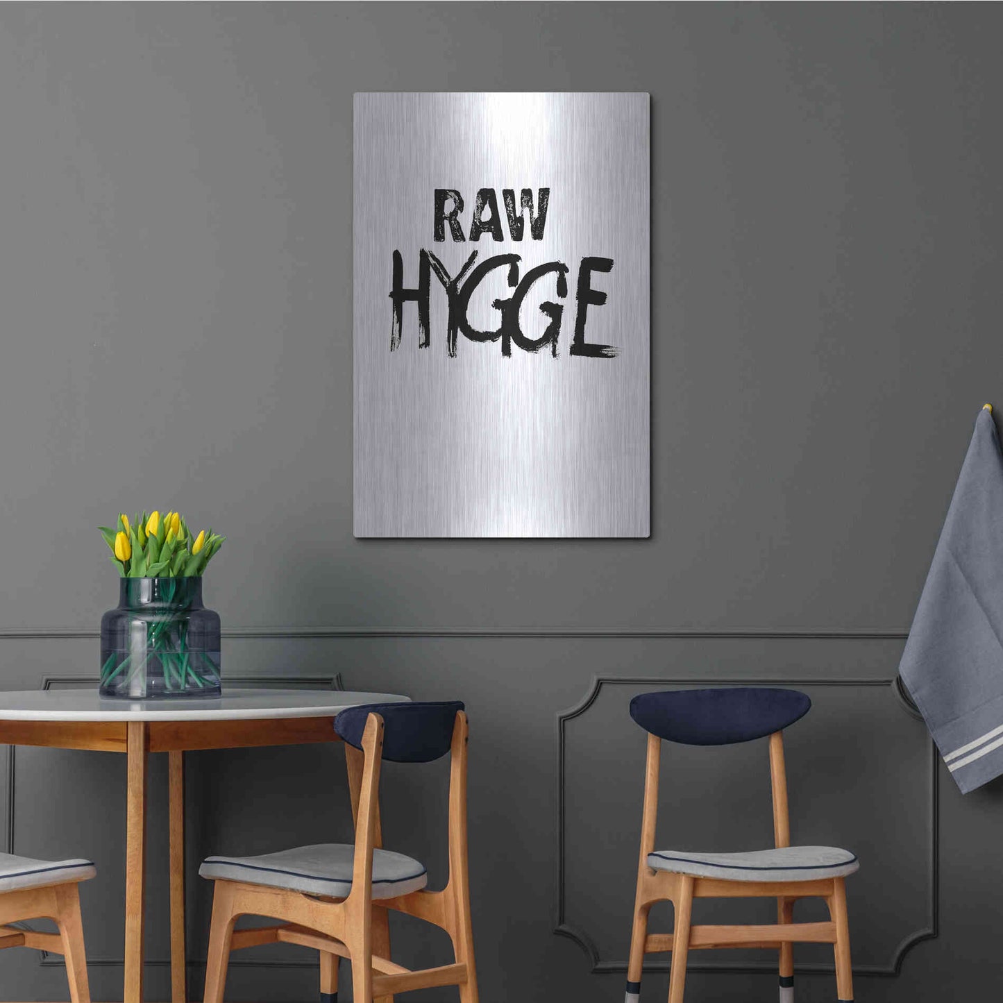 Luxe Metal Art 'Raw Hygge' by Design Fabrikken, Metal Wall Art,24x36