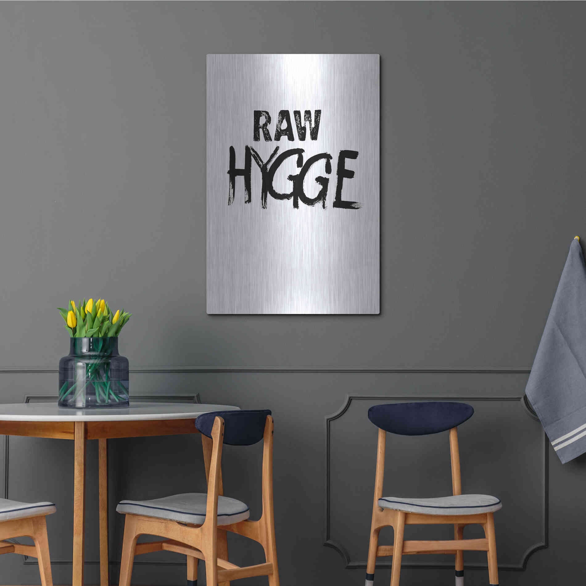 Luxe Metal Art 'Raw Hygge' by Design Fabrikken, Metal Wall Art,24x36