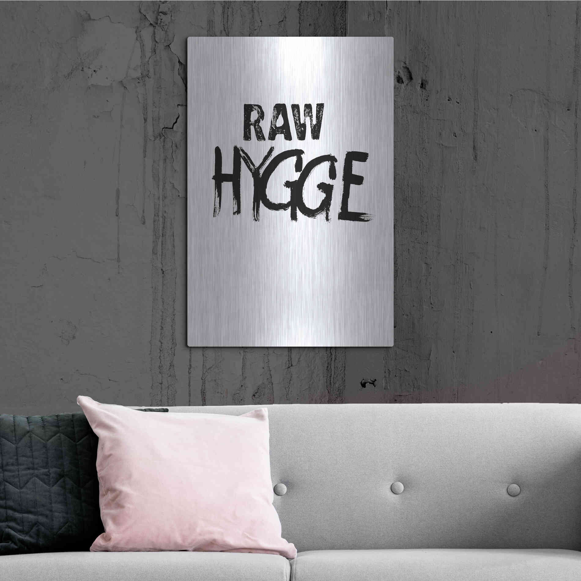 Luxe Metal Art 'Raw Hygge' by Design Fabrikken, Metal Wall Art,24x36
