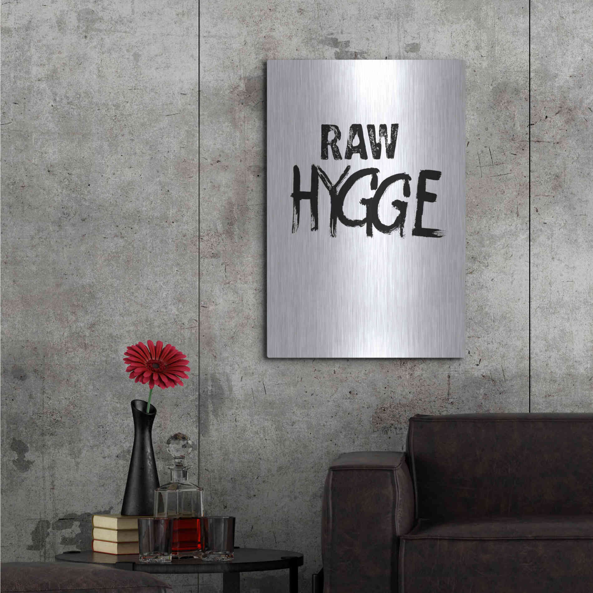 Luxe Metal Art 'Raw Hygge' by Design Fabrikken, Metal Wall Art,24x36